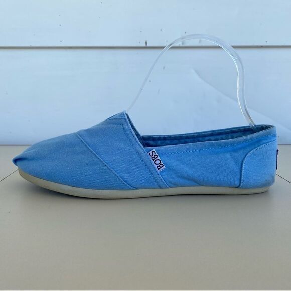 Bobs Skechers Alpargata Slip On Moccasins Shoe 33645 Light Blue Women’s 7.5 - Picture 4 of 10